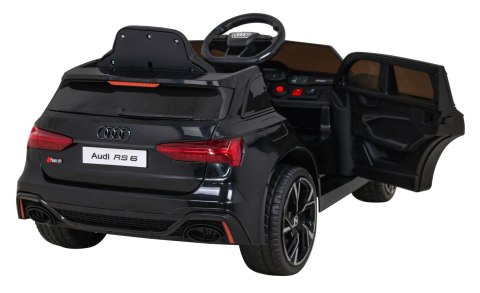 Audi RS 6 Elektryczny Samochodzik dla dzieci Czarny + Pilot + Koła EVA + Wolny Start + Audio LED Audi RS 6 Elektryczny Samochodzik dla dzieci Czarny + Pilot + Koła EVA + Wolny Start + Audio LED