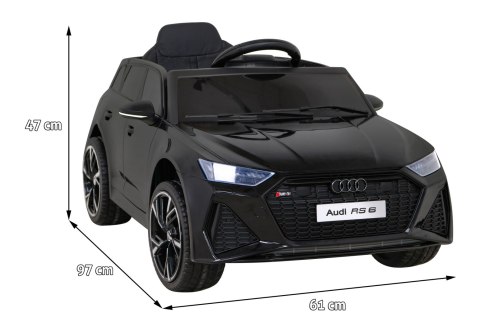 Audi RS 6 Elektryczny Samochodzik dla dzieci Czarny + Pilot + Koła EVA + Wolny Start + Audio LED Audi RS 6 Elektryczny Samochodzik dla dzieci Czarny + Pilot + Koła EVA + Wolny Start + Audio LED