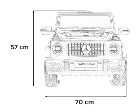 Mercedes AMG G63 dla dzieci Biały + Pilot + MP3 LED + Wolny Start + EVA + Pasy