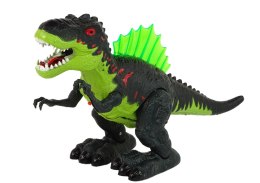 Dinozaur Zieje Ogniem Para Wodna Świeci Na Baterie Zielony