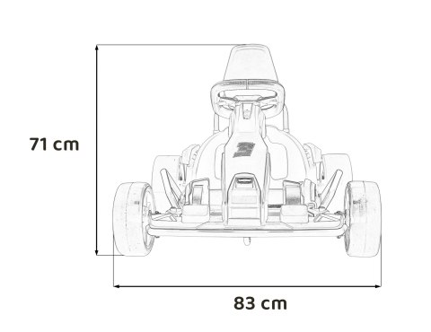 Gokart Fast 3 Drift na akumulator dla dzieci Czarny + Funkcja driftu + Silniki 2x150W + Radio LED + Pasy Gokart Fast 3 Drift na akumulator dla dzieci Czarny + Funkcja driftu + Silniki 2x150W + Radio LED + Pasy
