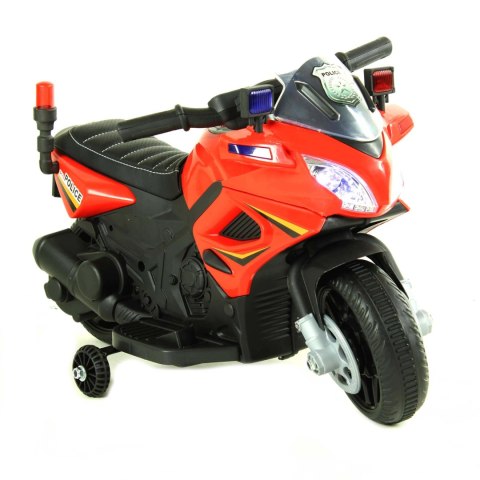 Motor na akumulator dla dzieci świecący kogut SKÓRA MOTO-SX-6-CZERWONY Motor na akumulator dla dzieci świecący kogut SKÓRA MOTO-SX-6-CZERWONY