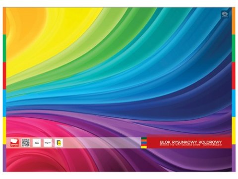 Blok rysunkowy kolorowy A3 20k. 80g INTERDRUK Blok rysunkowy kolorowy A3 20k. 80g INTERDRUK