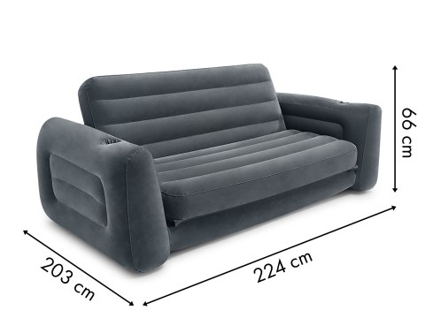 Sofa dmuchana rozkładana duże łóżko materac 2w1 INTEX 66552