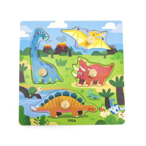 Viga 44596 Puzzle z uchwytami - Dinozaury Viga 44596 Puzzle z uchwytami - Dinozaury