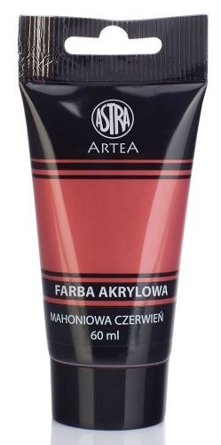 Farba akrylowa Astra tuba 60ml - mahoniowa czerwień Farba akrylowa Astra tuba 60ml - mahoniowa czerwień