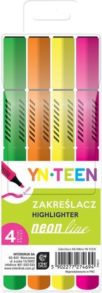 Zakreślacz YN TEEN Neonline 4 kolory