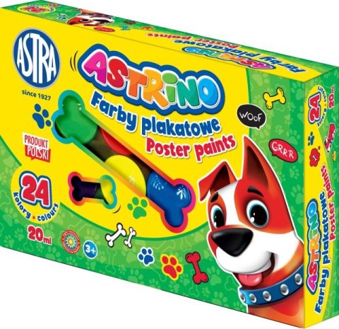 Farby plakatowe AS 24 kolory - 20 ml Farby plakatowe AS 24 kolory - 20 ml