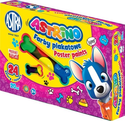 Farby plakatowe AS 24 kolory - 20 ml Farby plakatowe AS 24 kolory - 20 ml