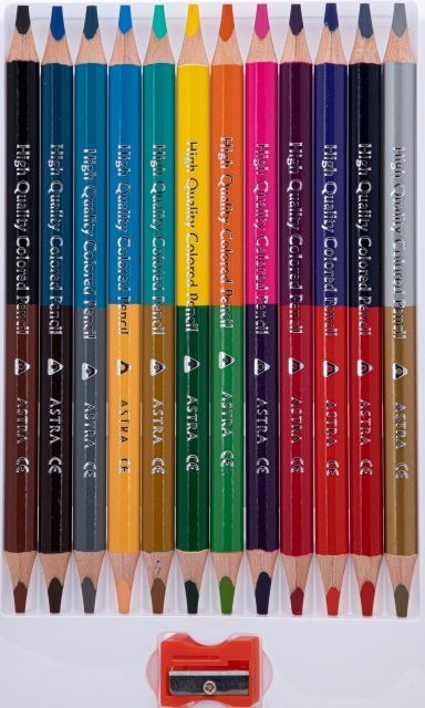 Kredki ołówkowe jumbo Astra 12 sztuk=24 kolory Kredki ołówkowe jumbo Astra 12 sztuk=24 kolory