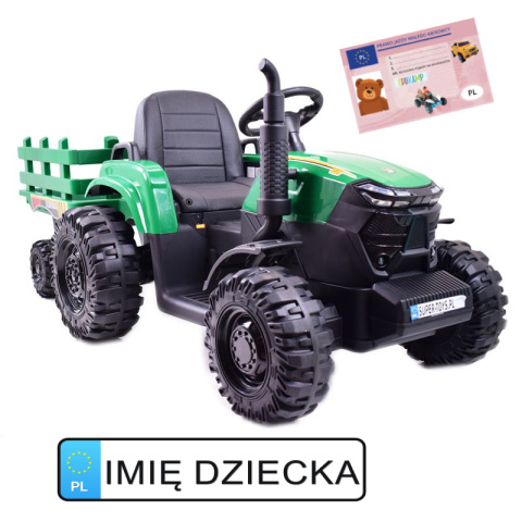 Traktor Agriculture z Przyczepą 2x200, 24V, Szybki - Model JC000B