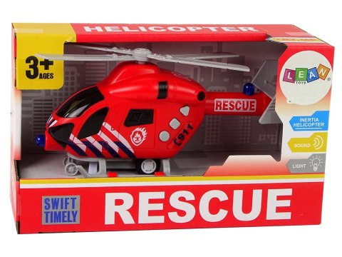 Helikopter Ratunkowy Straż Pożarna Czerwony Dźwięk Światła Śmigła Helikopter Ratunkowy Straż Pożarna Czerwony Dźwięk Światła Śmigła