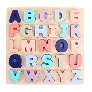 Drewniane puzzle edukacyjne Alfabet Literki