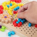 Edukacyjna Układanka Montessori z 250 Kolorowymi Gwoździami Grzybkowymi