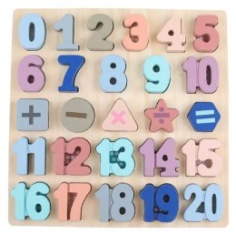 Puzzle Edukacyjne Drewniane Montessori z Cyframi