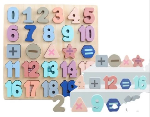 Puzzle Edukacyjne Drewniane Montessori z Cyframi Puzzle Edukacyjne Drewniane Montessori z Cyframi