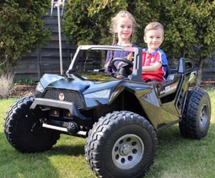Buggy Clash na akumulator dla 2 dzieci Czerwony + Pilot + Napęd 4x4 + Regulacja siedzenia + Radio MP3 + LED
