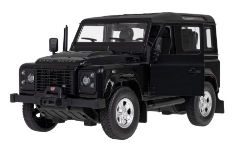 Land Rover Defender czarny RASTAR model 1:14 Zdalnie sterowanie auto + Pilot 2,4 GHz + Ręcznie otwierane drzwi