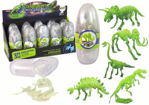 Świecący W Ciemności Szkielet 3D Dinozaury Mamut w Jajku Świecący W Ciemności Szkielet 3D Dinozaury Mamut w Jajku