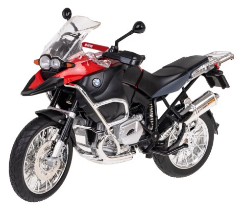Motocykl BMW R 1200 GS czerwony RASTAR model 1:9 Metalowa karoseria Motocykl BMW R 1200 GS czerwony RASTAR model 1:9 Metalowa karoseria