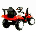 Traktor na akumulator dla dzieci LED MP3 2 silniki Pilot TRAK-S-2-CZERWONY