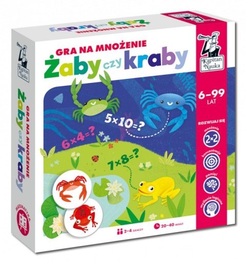 Gra edukacyjna "Żaby czy Kraby" dla dzieci 6+ Nauka mnożenia do 100 Gra edukacyjna "Żaby czy Kraby" dla dzieci 6+ Nauka mnożenia do 100