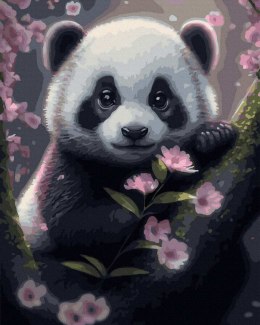 Malowanie po numerach Panda 40x50 Płótno + Farby + Pędzle