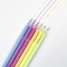 Długopisy KIDEA pastelowe z kryształową końcówką 6 kolorów