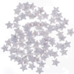 Gwiazdki z brokatem DPCRAFT 1, 1 cm, 96 szt. Białe