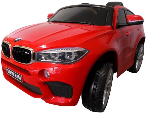 BMW X6M czerwony Miękkie koła Eva, miękki fotelik Licencja BMW X6M czerwony Miękkie koła Eva, miękki fotelik Licencja