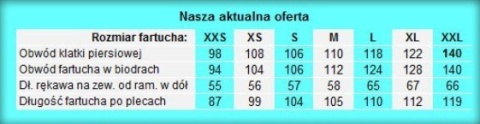 Biały fartuch laboratoryjny damski Rozmiar XL 100% bawełna Biały fartuch laboratoryjny damski Rozmiar XL 100% bawełna