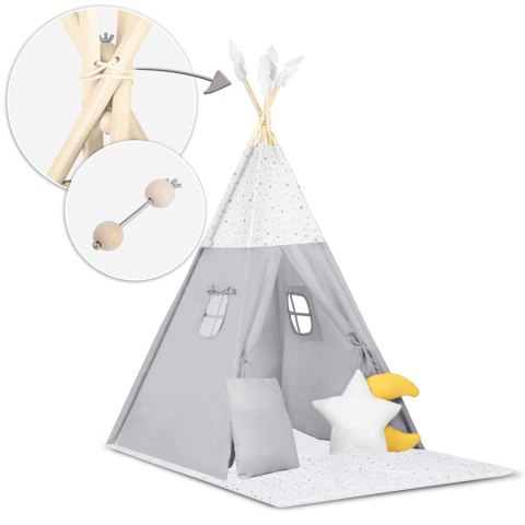 Namiot tipi dla dzieci NK-406 Nukido - jasno szary Namiot tipi dla dzieci NK-406 Nukido - jasno szary