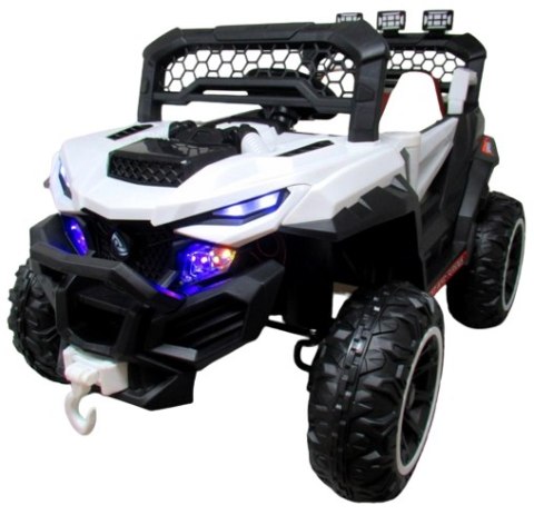 Buggy X9 Autko na akumulator, biały, fotelik z ekoskóry Buggy X9 Autko na akumulator, biały, fotelik z ekoskóry