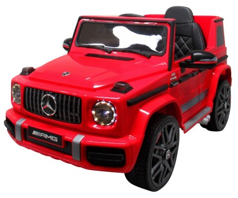 Mercedes G63 czerwony Piankowe koła Eva, miękki fotelik Licencja Mercedes G63 czerwony Piankowe koła Eva, miękki fotelik Licencja