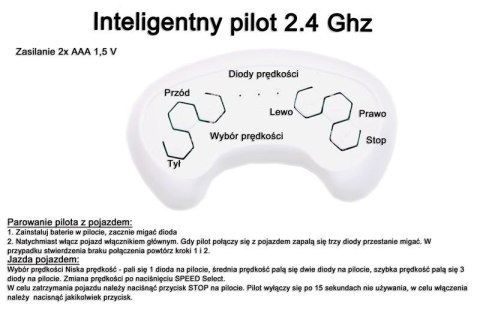PILOT DO POJAZDÓW 2.4 GHZ PILOT-P-23-698-HH670Y