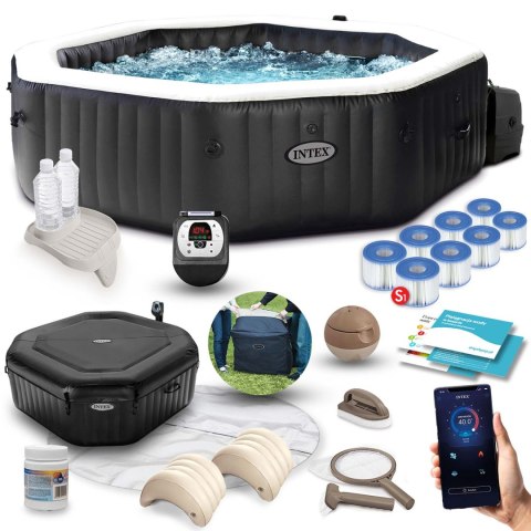 Dmuchane SPA z hydromasażem 218 x 71 cm 6 os. + akcesoria premium INTEX 28462