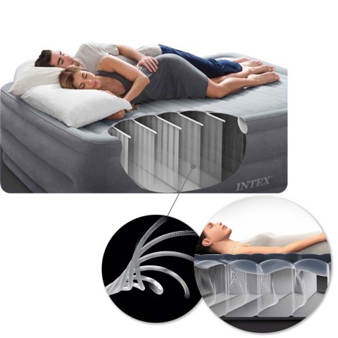 Materac dmuchany 191x137x25 cm z pompką tłokową INTEX 64758 Materac dmuchany 191x137x25 cm z pompką tłokową INTEX 64758