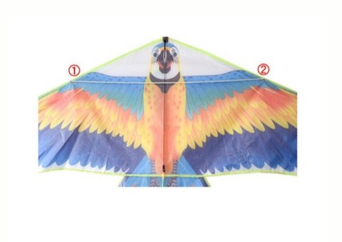 Duży Latawiec Ptak Długi Ogon Wstążki Kolorowy Papuga 250cm x 140cm Duży Latawiec Ptak Długi Ogon Wstążki Kolorowy Papuga 250cm x 140cm
