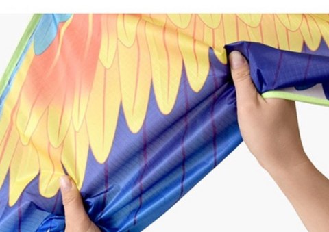 Duży Latawiec Ptak Długi Ogon Wstążki Kolorowy Papuga 250cm x 140cm Duży Latawiec Ptak Długi Ogon Wstążki Kolorowy Papuga 250cm x 140cm