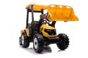MEGA Traktor D68 Z Przyczepką Żółty Elektryczny 24V Pojazd dla Dzieci