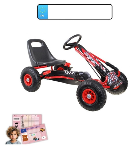 Gokart Na Pedały AIR Czerwony Gokart Na Pedały AIR Czerwony