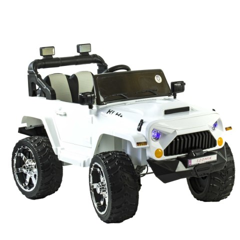 Auto na akumulator dla dzieci 4x4 skóra EVA pilot CAR-JM-17-BIAŁY Auto na akumulator dla dzieci 4x4 skóra EVA pilot CAR-JM-17-BIAŁY