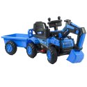 Koparka traktor na akumulator z przyczepą dla dzieci 2 silniki pilot
