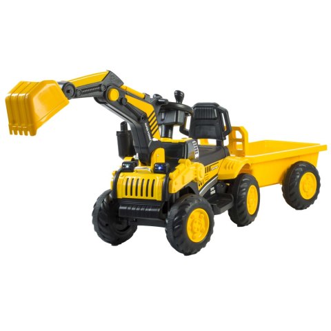Koparka traktor na akumulator dla dzieci z przyczepą 2 silniki pilot Koparka traktor na akumulator dla dzieci z przyczepą 2 silniki pilot
