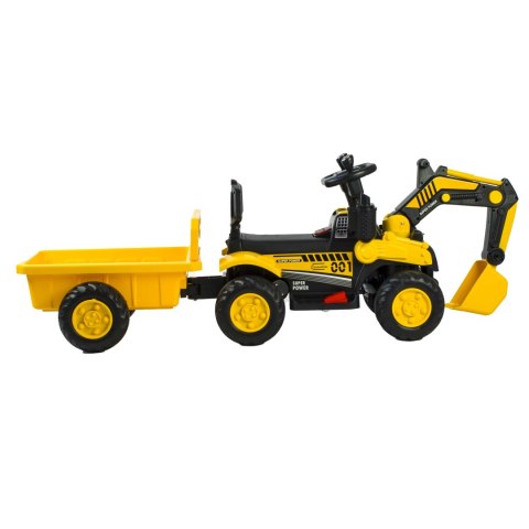 Koparka traktor na akumulator dla dzieci z przyczepą 2 silniki pilot Koparka traktor na akumulator dla dzieci z przyczepą 2 silniki pilot