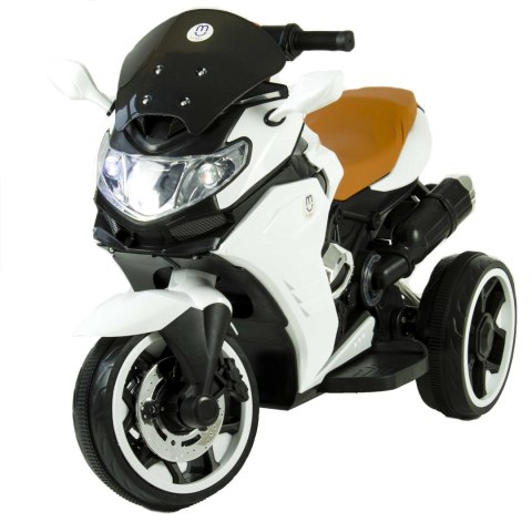 Motor na akumulator dla dzieci 2 SILNIKI Miekkie siedzenie LEDy MOTO-L-8-BIAŁY Motor na akumulator dla dzieci 2 SILNIKI Miekkie siedzenie LEDy MOTO-L-8-BIAŁY