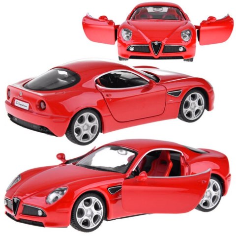 Auto metalowe model Alfa Romeo 8C Competizione skala 1:32 światła ZA4607 Auto metalowe model Alfa Romeo 8C Competizione skala 1:32 światła ZA4607