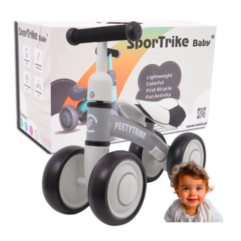 Rowerek biegowy Jeździk SPORTRIKE PettyTrike Z7 Biały PROMO Rowerek biegowy Jeździk SPORTRIKE PettyTrike Z7 Biały PROMO
