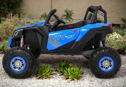 Buggy UTV-MX na akumulator dla dzieci Niebieski + Napęd 4x4 + Pilot + Audio LED + Schowek + EVA + Wolny Start
