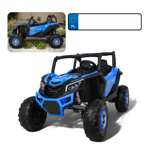 Buggy UTV-MX na akumulator dla dzieci Niebieski + Napęd 4x4 + Pilot + Audio LED + Schowek + EVA + Wolny Start